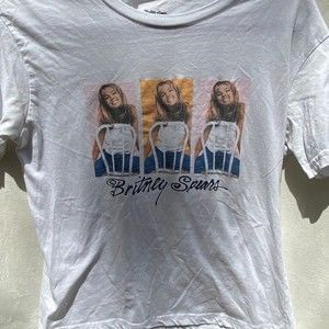 Britney Spears Official Fan Gear Small 2003 Free Brittany White T-shirt Music